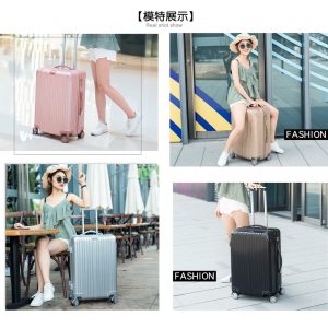 [ALUMINIUM] Protect-Plus Hard Case Travel Luggage with 360°Spinner & Secure Lock and Innovative Hanger