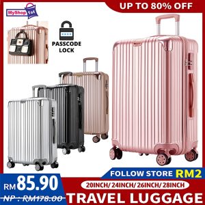 [ALUMINIUM] Protect-Plus Hard Case Travel Luggage with 360°Spinner & Secure Lock and Innovative Hanger
