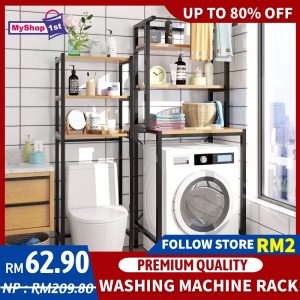 3 Tier Layer Washing Machine Rack Kitchen Laundry Living Bathroom Toilet Organizer Storage Shelf Rak Mesin Basuh Tandas